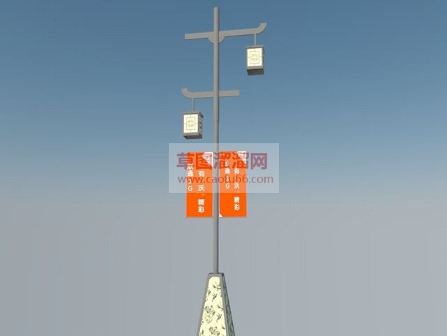 中式景观路灯SU模型