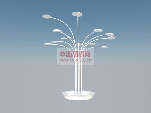 现代景观路灯SU模型