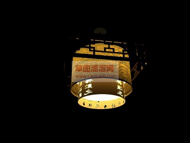 中式吊灯灯具SU模型
