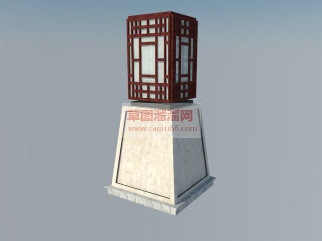 中式景观灯SU模型