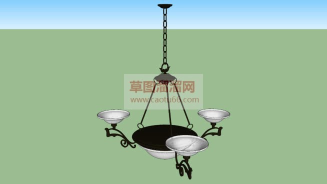 欧式装饰吊灯SU模型