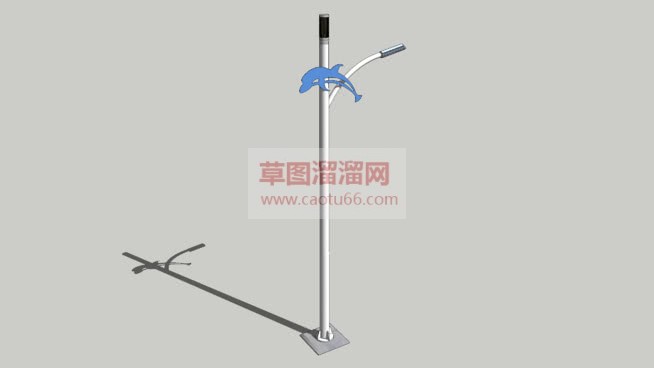 海豚路灯草图SU模型