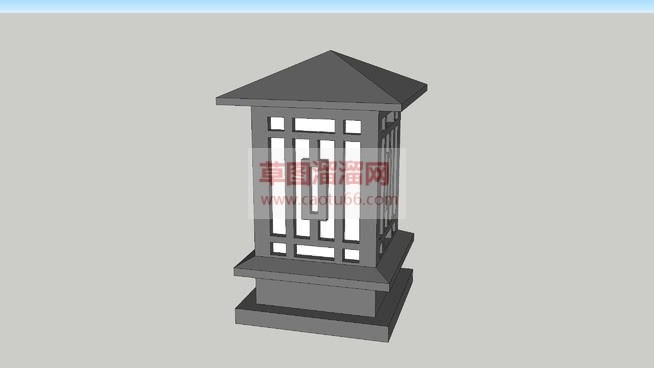 中式地灯+日SU模型
