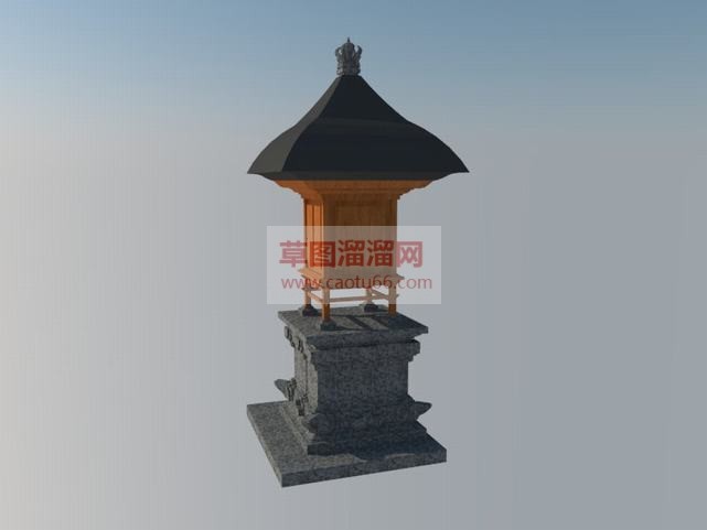 免费日式庭院SU模型