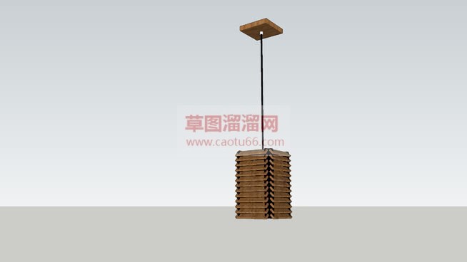 木质装饰小吊SU模型
