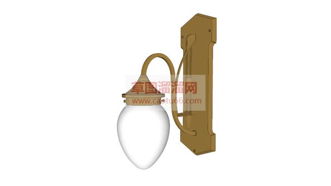 欧简小壁灯草SU模型