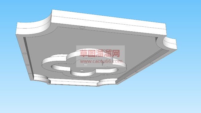 客厅吊顶石膏SU模型