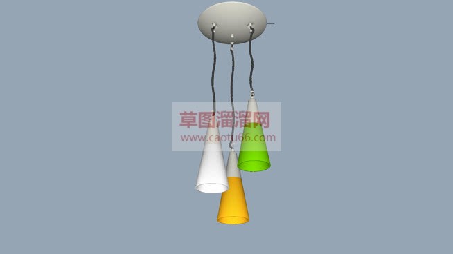 简易现代吊灯SU模型