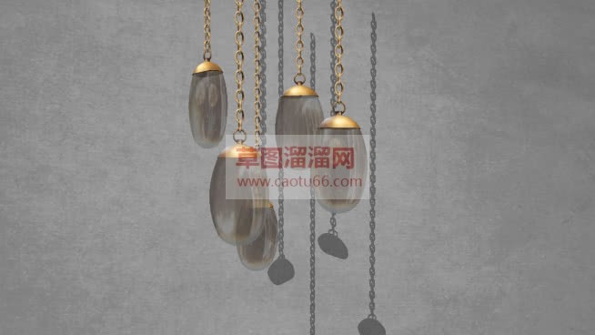 小吊灯灯具SU模型