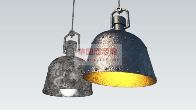 工业小吊灯免SU模型