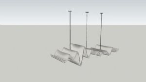 波浪形状吊灯SU模型