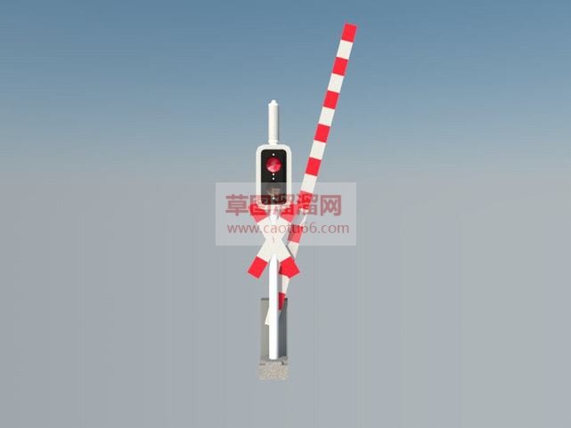 火车道闸信号SU模型