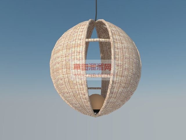 创意藤制吊灯SU模型