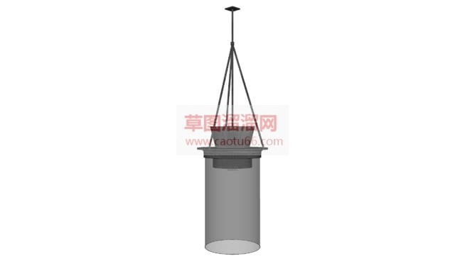 小型筒灯吊灯SU模型