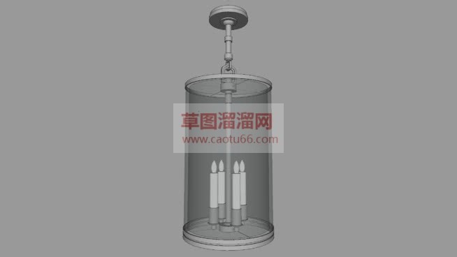 蜡烛吊灯灯具SU模型