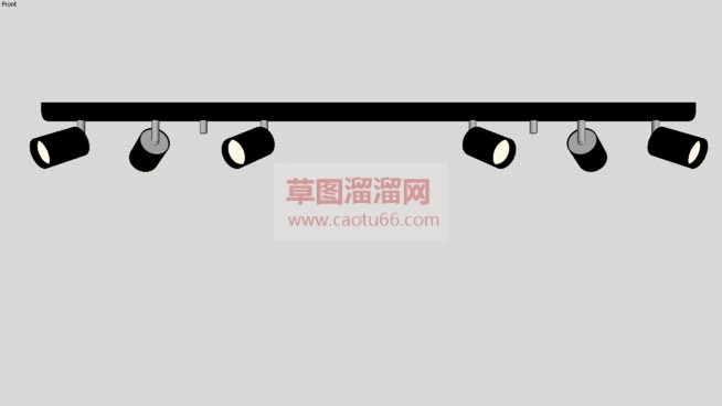轨道灯筒灯射SU模型