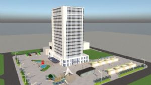 大酒店建筑雕SU模型
