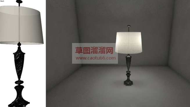 桌灯台灯的画SU模型