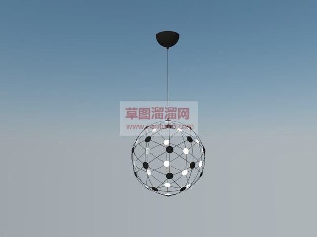 球形小吊灯SU模型
