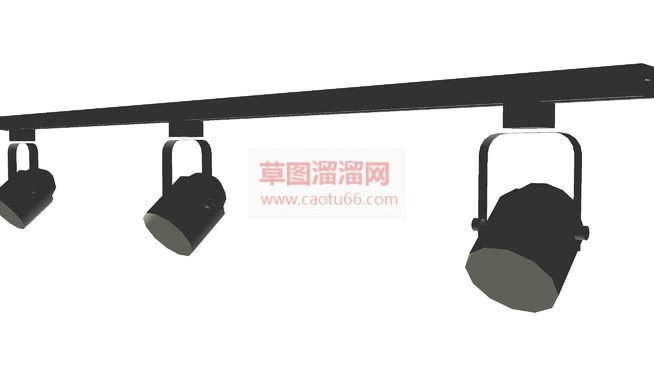 轨道灯的画法SU模型