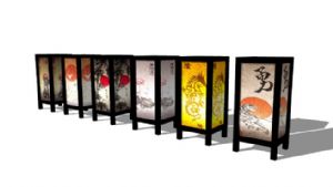 日式灯SU模型