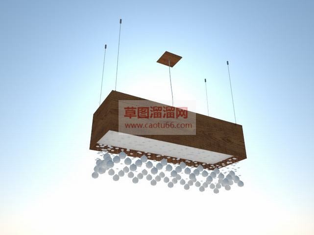 长方形吊坠吊SU模型
