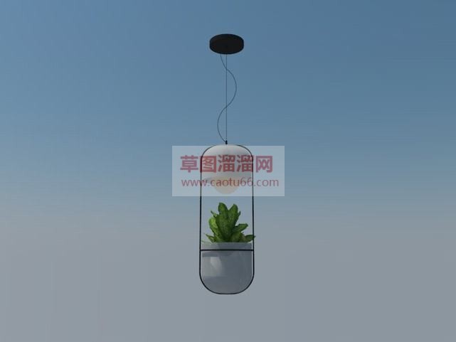 装饰植物吊灯SU模型
