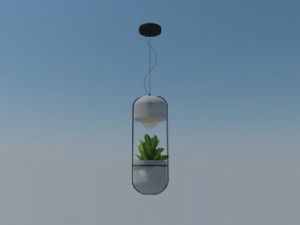 装饰植物吊灯SU模型