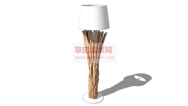 树枝形状落地SU模型