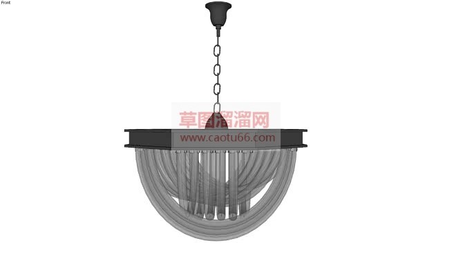 简易铁链吊灯SU模型