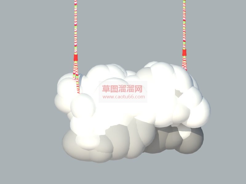 云朵装饰吊灯SU模型