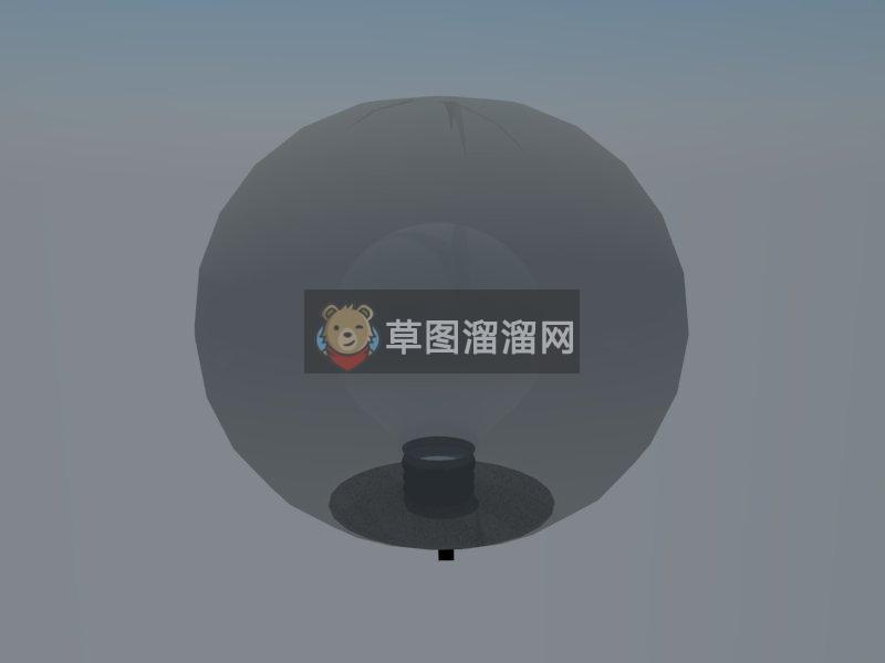 圆形装饰灯路灯SU模型