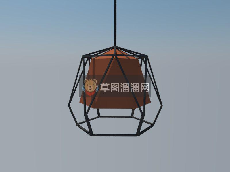 工业小吊灯灯具SU模型