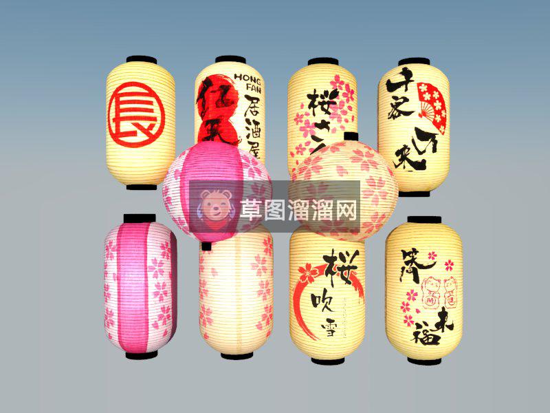日式灯笼SU模型