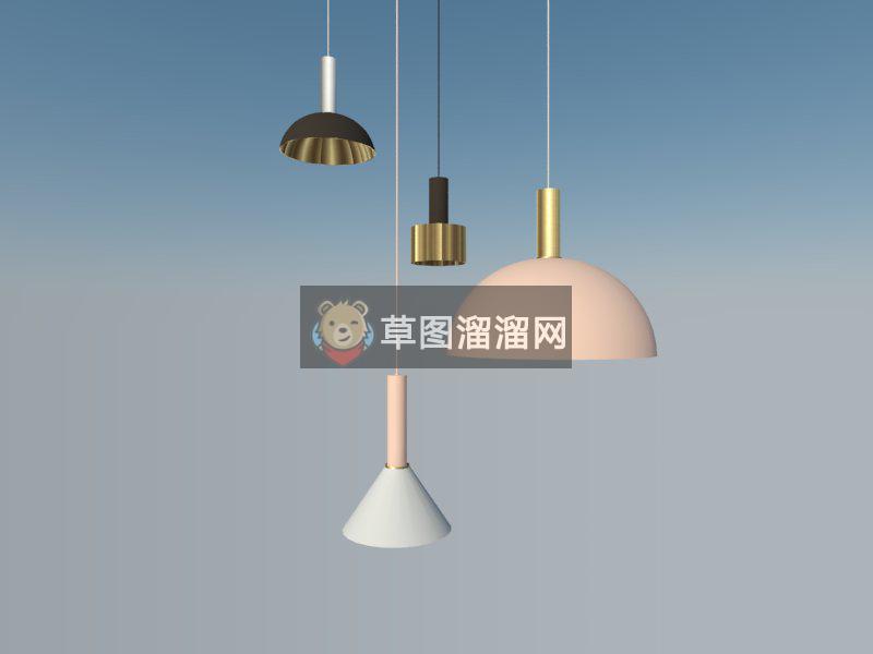 简易装饰小吊灯SU模型