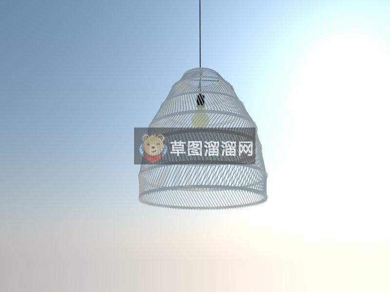 简易小吊灯灯具SU模型