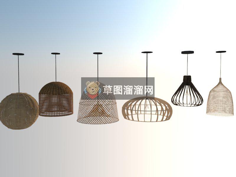 装饰小吊灯灯具SU模型