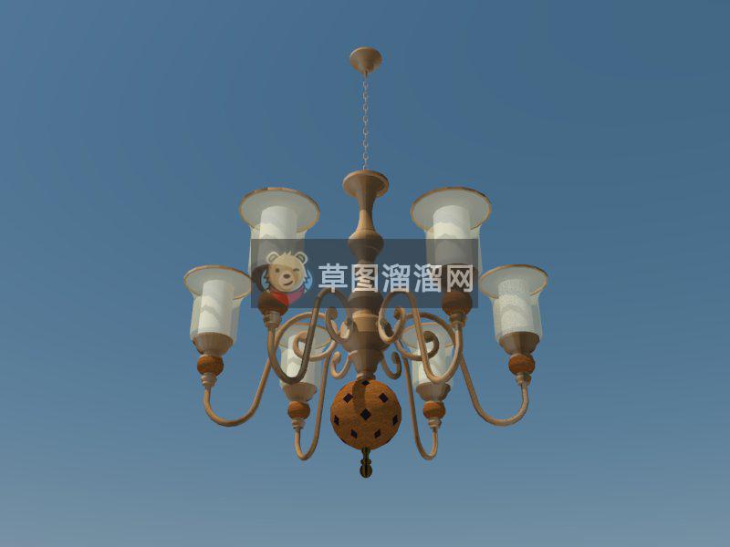 欧式吊灯SU模型