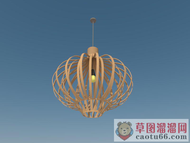 灯笼造型吊灯SU模型