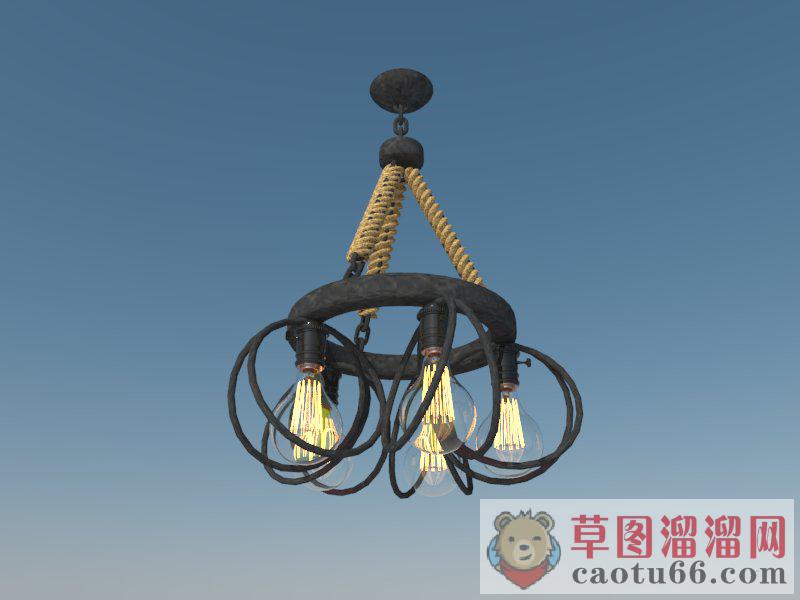 现代吊灯灯具SU模型