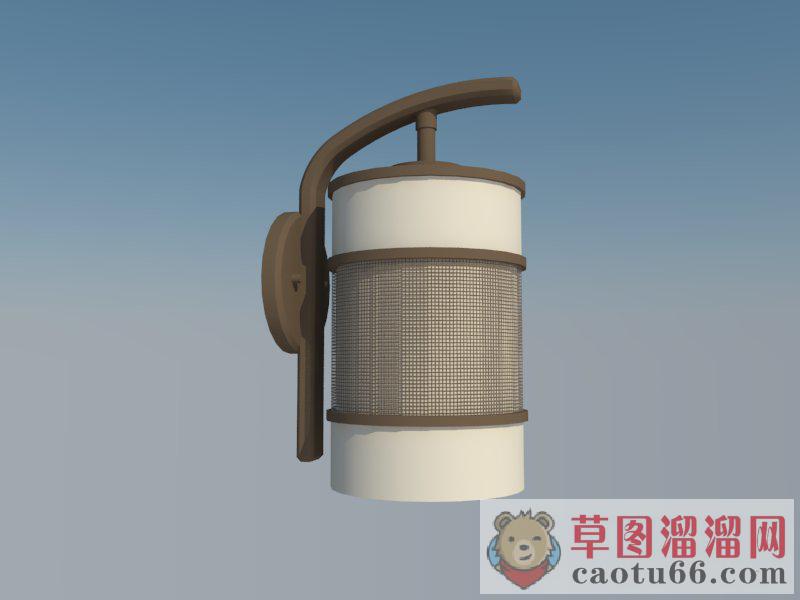 新中式壁灯灯具SU模型