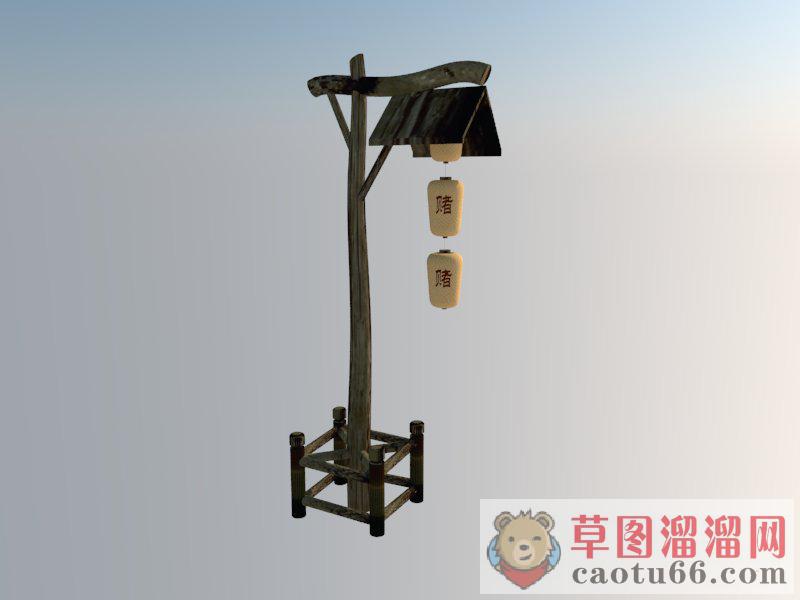 古代路灯SU模型