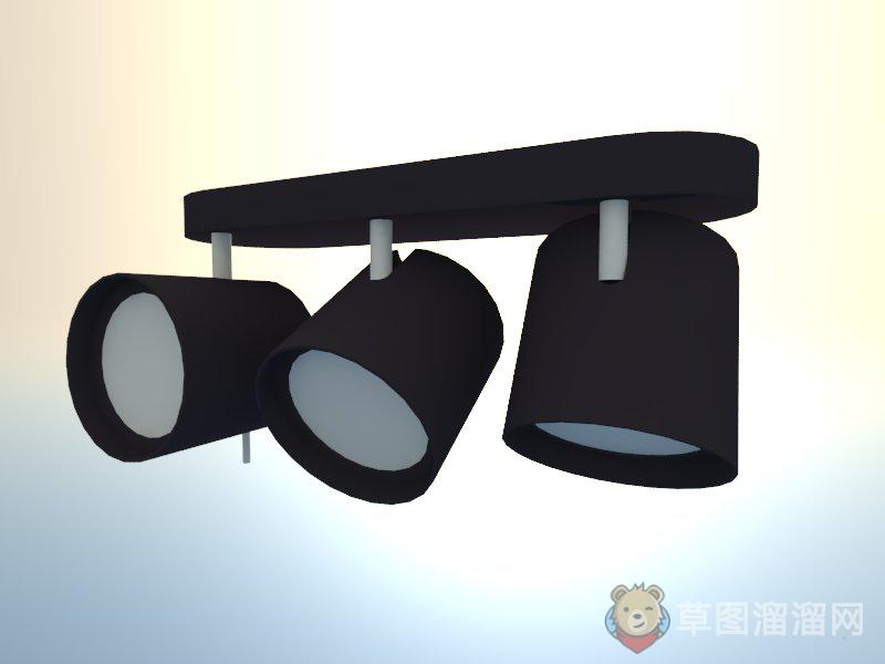 轨道灯射灯SU模型