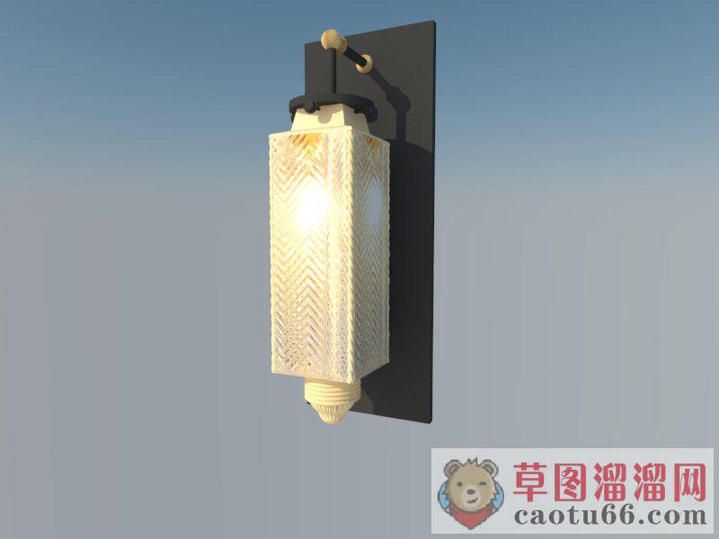 欧式壁灯灯具SU模型