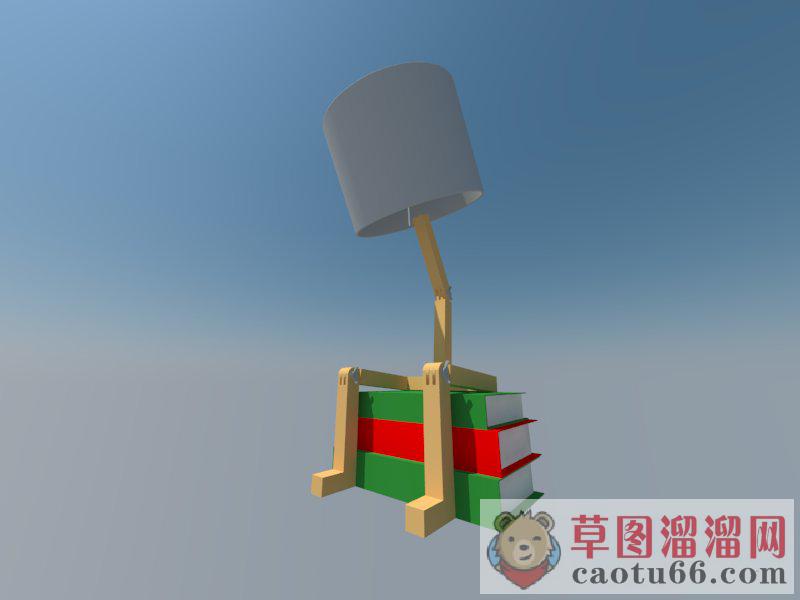 创意台灯书本SU模型