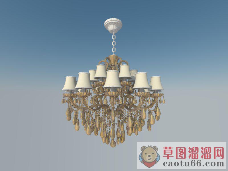 欧式精美吊灯SU模型