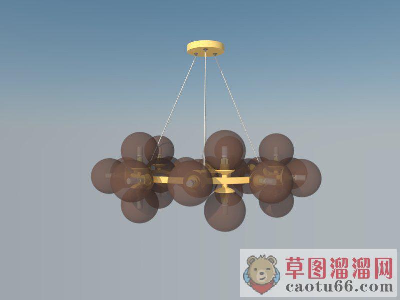 小吊灯灯具SU模型