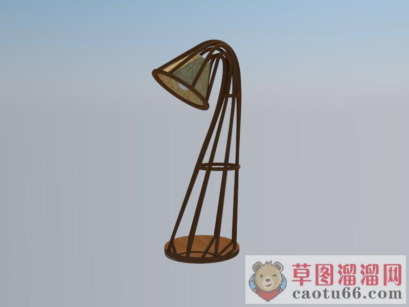 欧式灯台桌灯SU模型
