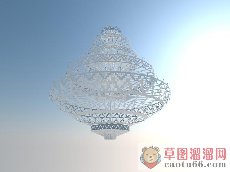 装饰镂空吊灯SU模型