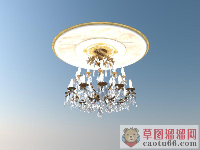 欧式豪华吊灯SU模型